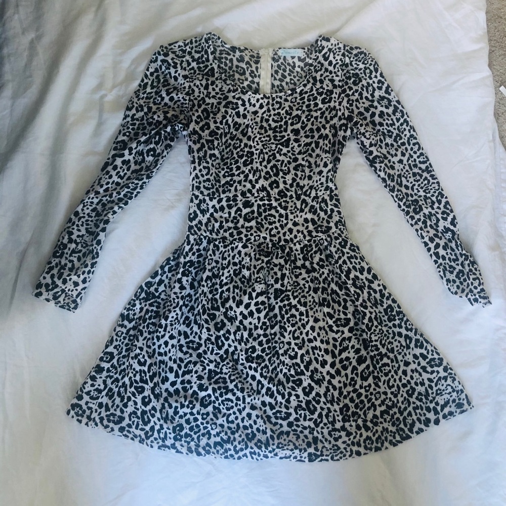 Vintage leopard print mini dress